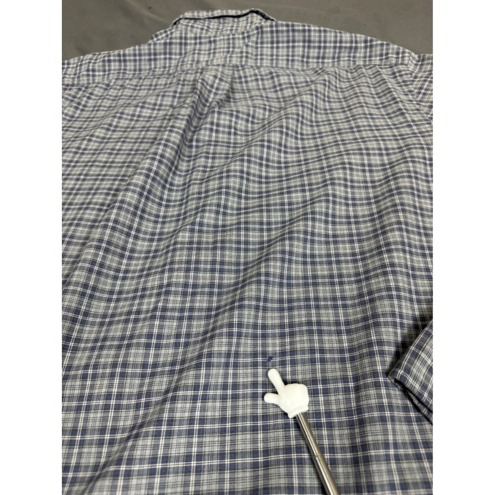 Ralph Lauren Classic Fit Plaid Button Down Shirt Mens Blue Grey Long Sleeve - Picture 16 of 16
